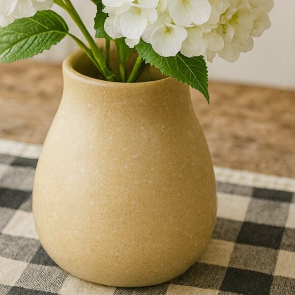 NWT Vintage Speckled Bud Flower Vase Farmhouse Planter Cottagecore Pot - Picture 1 of 6